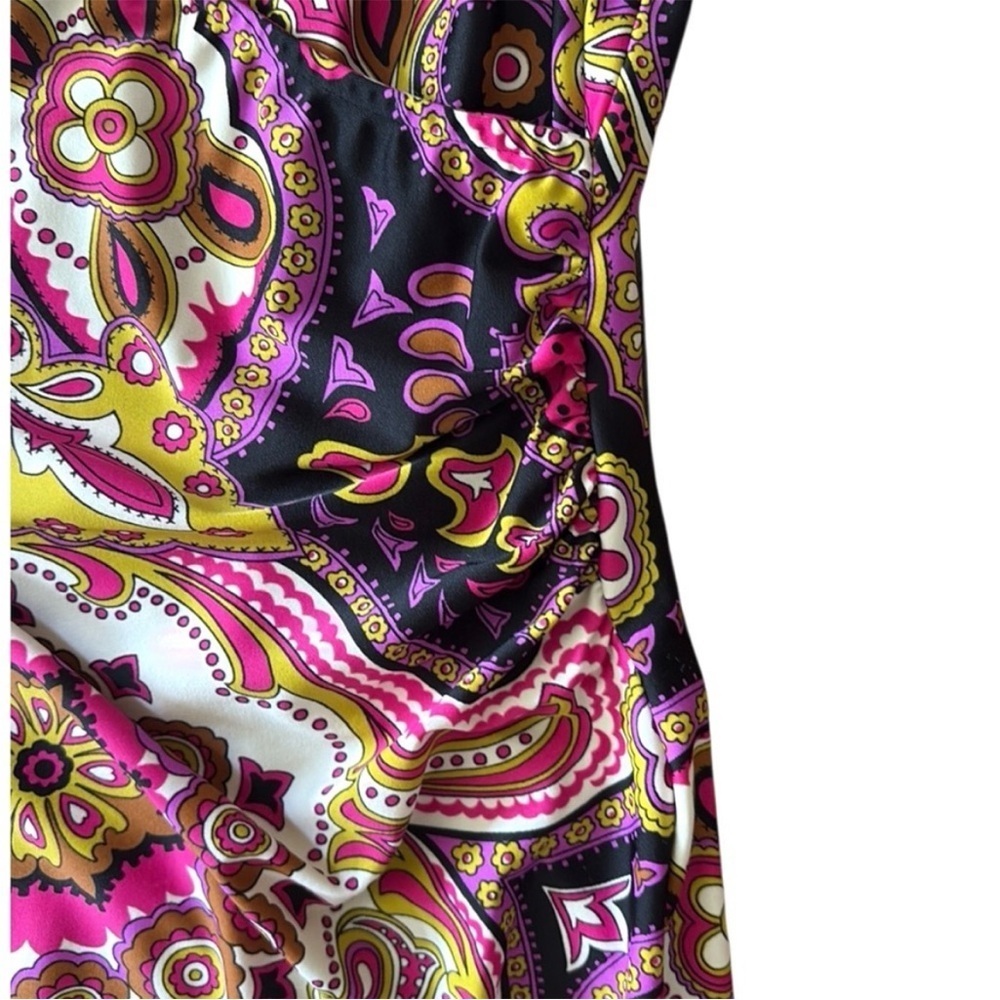 EUC Jude Connolly Diane Faux Wrap Stretch
Dress Black Paisley Large Retail $248 - Picture 3 of 8